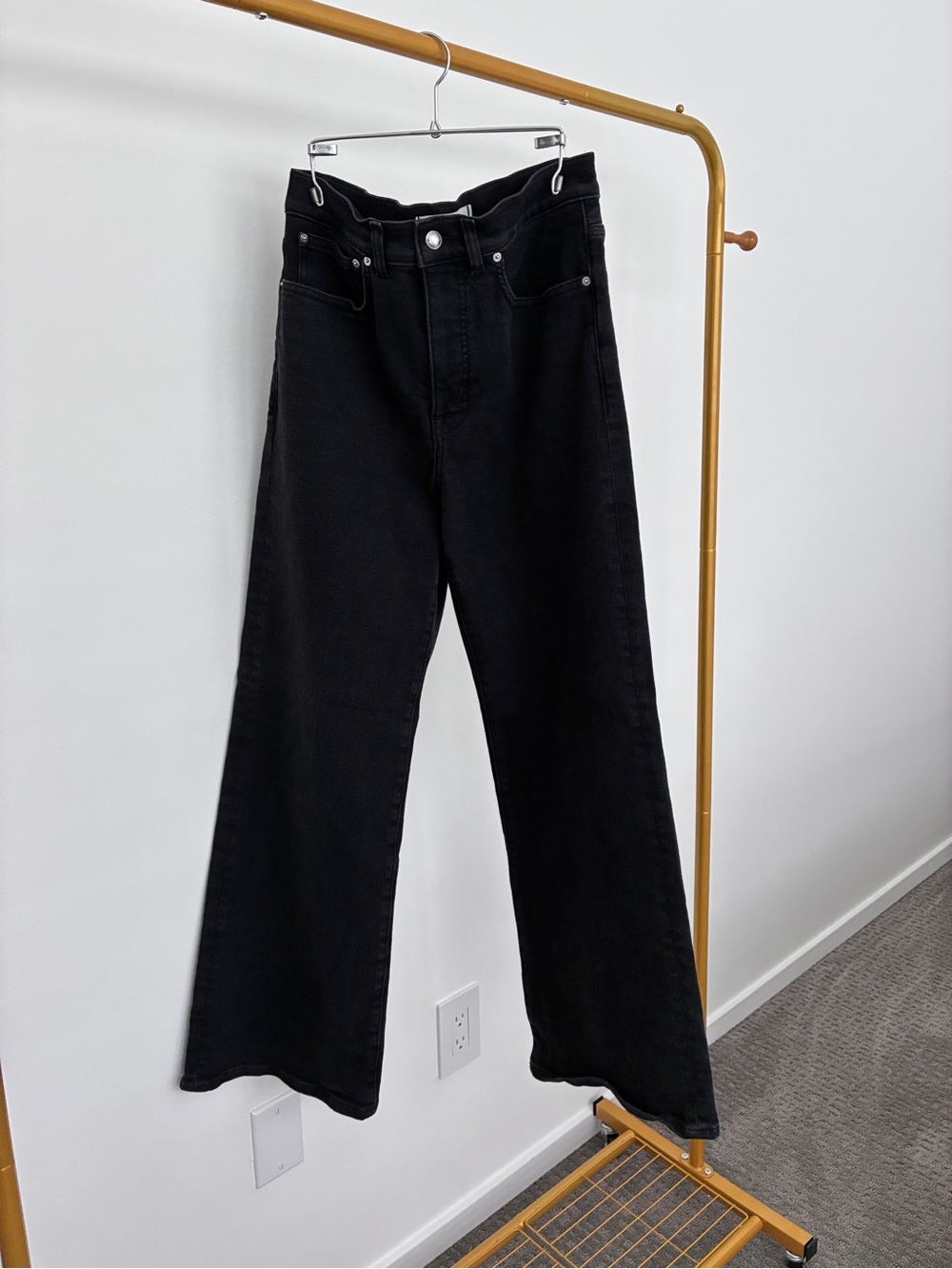 Madewell Black High-Rise Wide-Leg Jeans Sz 27 NW262